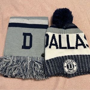 Dallas cowboys knit scarf and hat